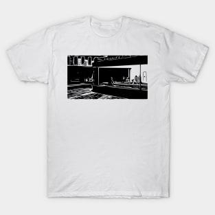 Nighthawks by Edward Hopper, 1942 | Line art T-Shirt